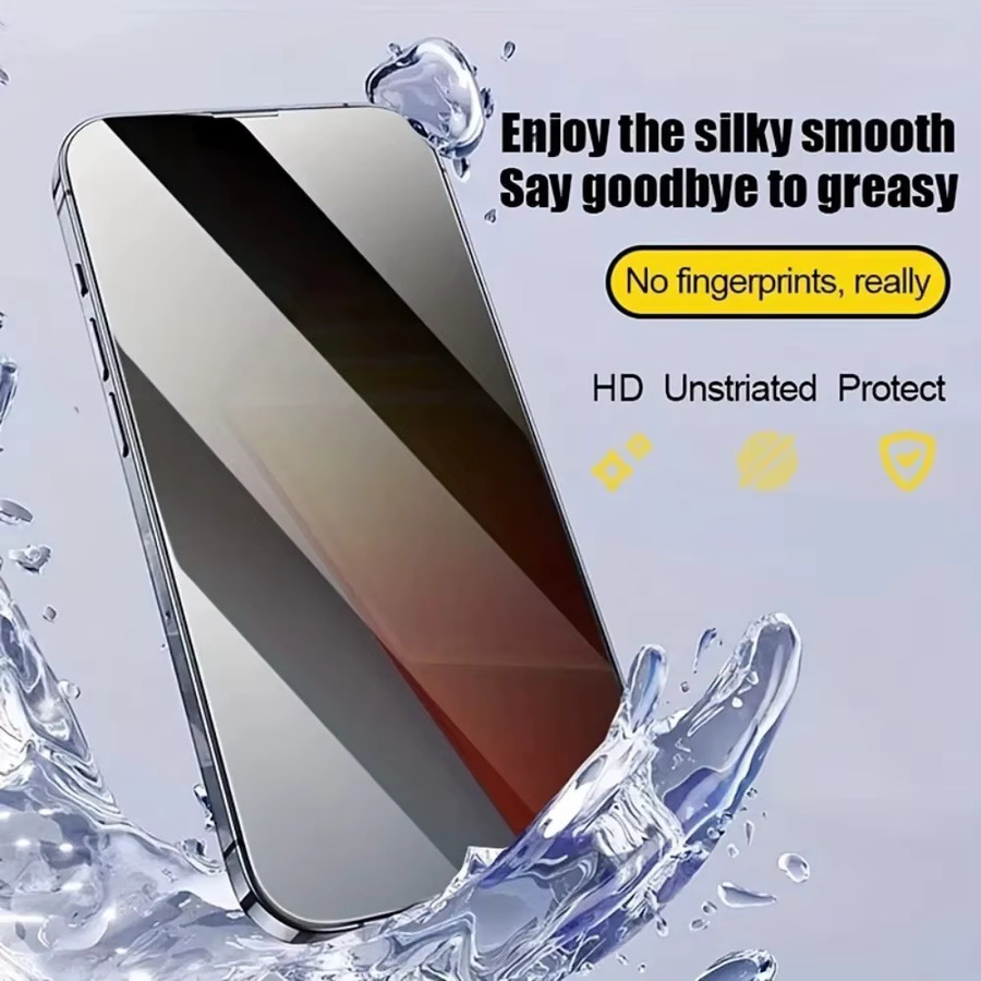 3er Set Sichtschutz Panzerglas für Apple iPhone 17 16 15 14 Pro Max 16e 17Air 12 13 Pro 15 14 Plus inklusive 3 Stück HD-Kameraobjektivglas in Transparent - Bild 2