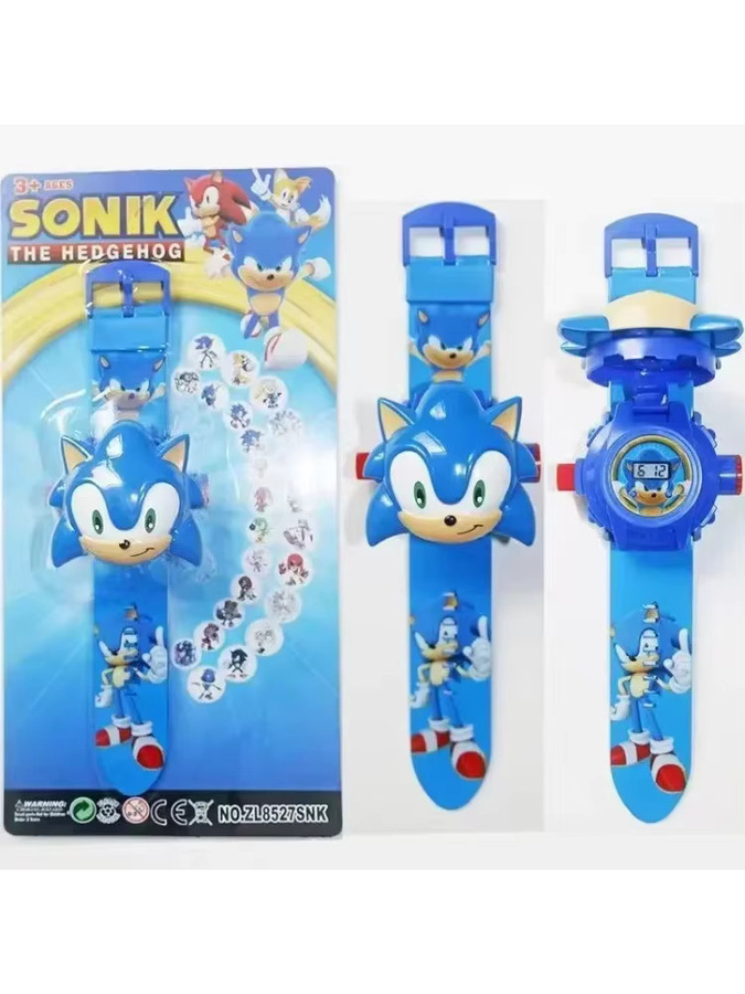 Sega Sonic Igel Cartoon 3D Projektion Uhr, Elektronische Uhr Projektor Figur - Bild 4