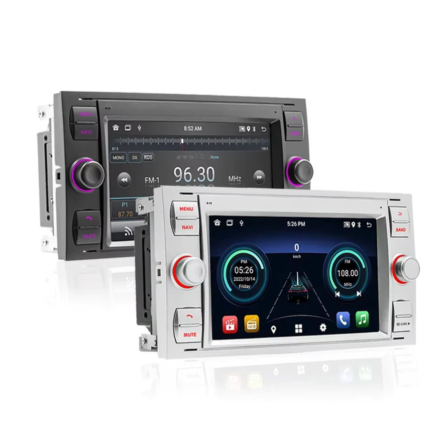 Icreative 2Din Android Autoradio mit GPS und Carplay in Schwarz für Ford Focus, Mondeo, S-Max, C-Max, Kuga, Galaxy, Fiesta, Transit, Fusion und Connect - Bild 4