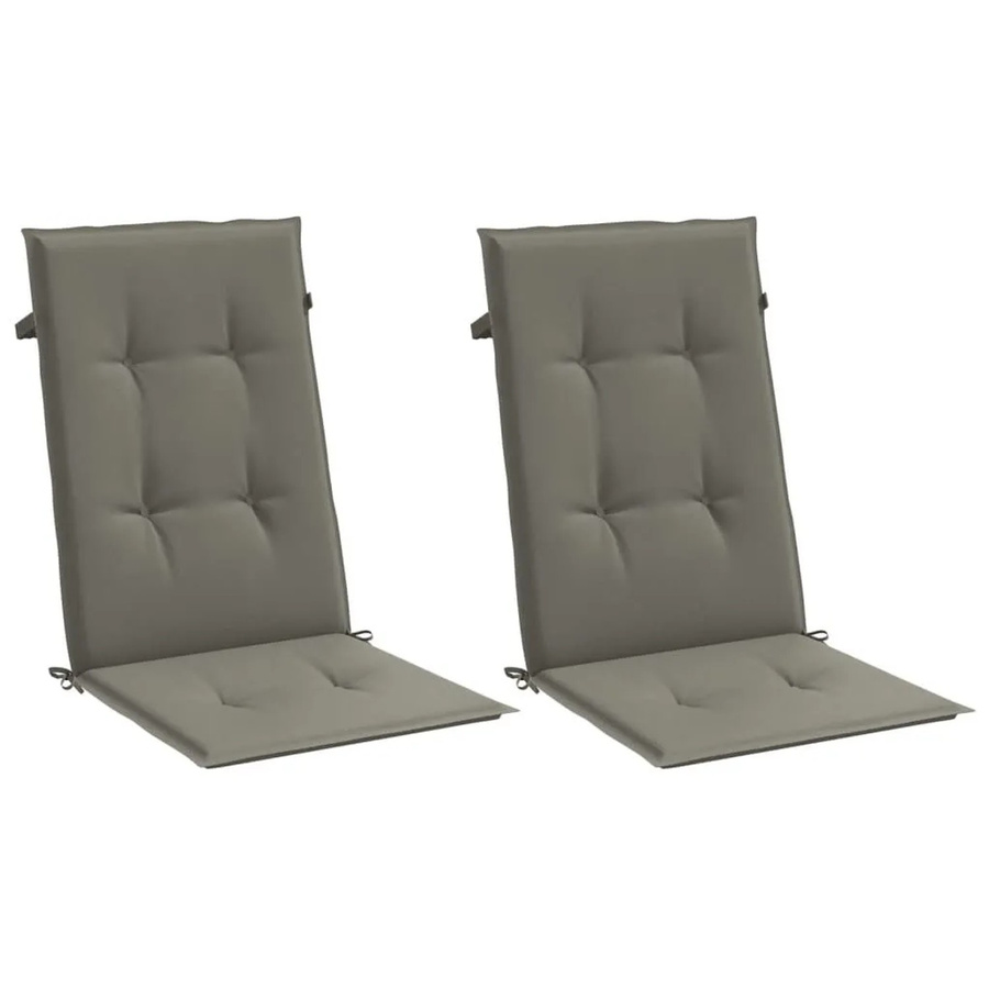 vidaXL Hochlehner-Auflagen 2er-Set Melange Dunkelgrau aus Polyester, B/T/H: 120 x 50 x 4 cm - Bild 2