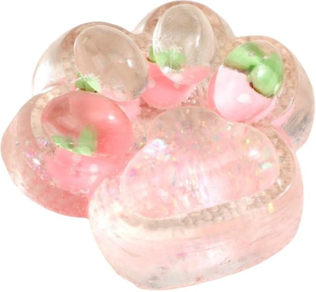 BC Pet Supplies Transparente Frucht Katzenpfote Squishy, rosa, Stressabbau Spielzeug - Bild 1