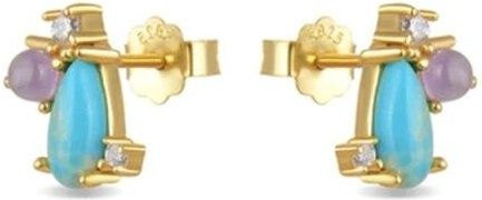 Ohrstecker 925 Silber, Granatrot, Damen - Bild 1