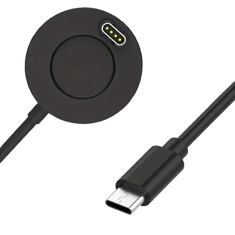 USB-Ladestation für Garmin Smartwatches Vivoactive 3/4/4S, Fenix 5S/5X/6S/6X, Venu 2/2S in Schwarz mit USB-C Anschluss - Bild 4