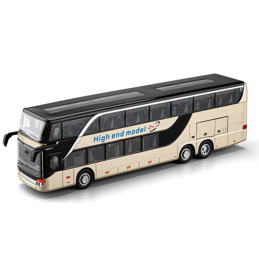 MAKEDA Business Double Decker Bus, Modellauto, 1:30, Metall, mit Licht und Sound - Bild 5