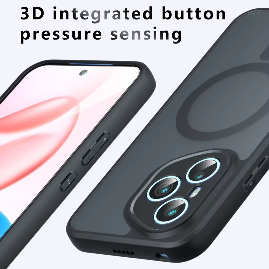 Stoßfeste MagSafe Handyhülle für Honor 400, 400 Lite und 400 Pro in Schwarz mit magnetischer kabelloser Ladefunktion und mattem Finish - Bild 6
