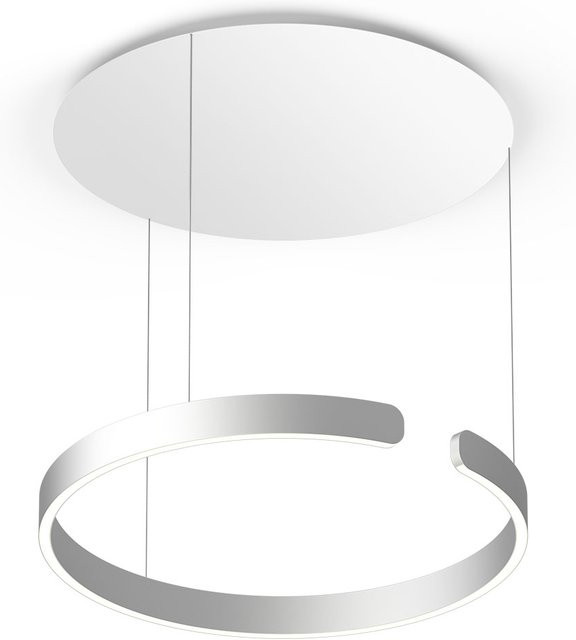 Occhio Mito sospeso 60 up LED-Pendelleuchte in Silber matt und Weiß matt mit Occhio air Modul und x-tra warm LED (2200K - 3500K) für die Tischbeleuchtung, variabel einstellbare Aufhängung 50-200 cm - Bild 1