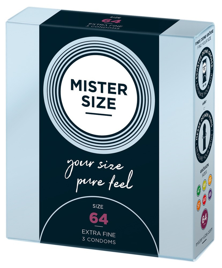 Mister Size Kondome, transparent, hauchdünn, feucht, 64 mm, Unisex - Bild 2