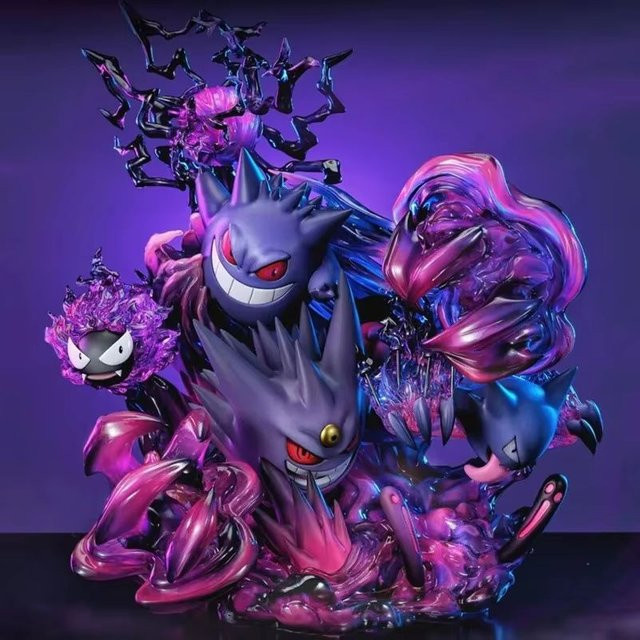Bandai Pokémon Figurenset Gastly Haunter Gengar Evolution, Set / Bundle - Bild 1