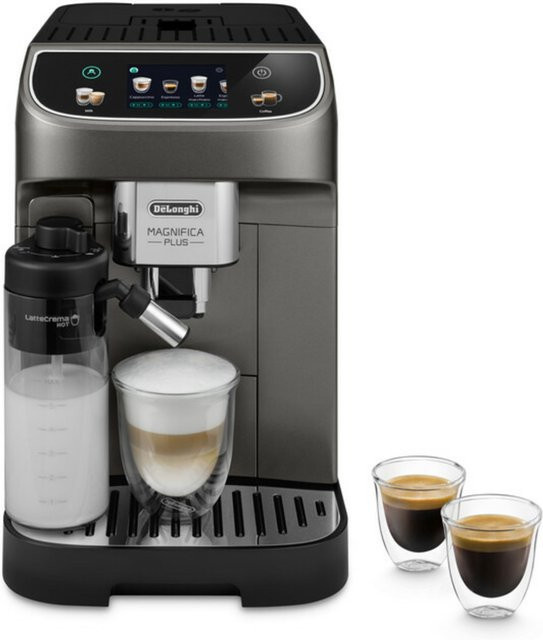 De'Longhi Magnifica Plus ECAM320.70.TB Kaffeevollautomat in Titan/Schwarz mit LatteCrema Hot System und Touchdisplay - Bild 1