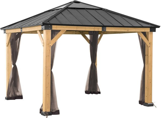 Sunjoy Gazebo Netz für Zedernholz Pavillon in Khaki B/T: 335 x 393 cm - Bild 1