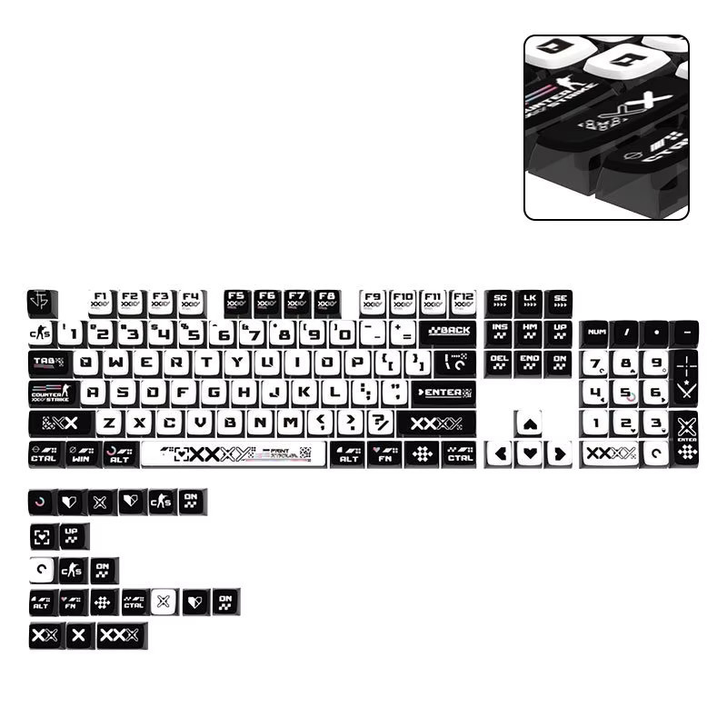 Pudding Tastenkappen Set im SA-Profil aus PBT mit 125 Tasten, durchscheinend in Binär-Anime-Design für MX mechanische Tastaturen (60%, 75%, TKL, 96%, 100%) - Bild 6