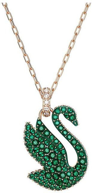Swarovski Halskette, Schwan, Klassisch, Grün, Damen, Kristall - Bild 1