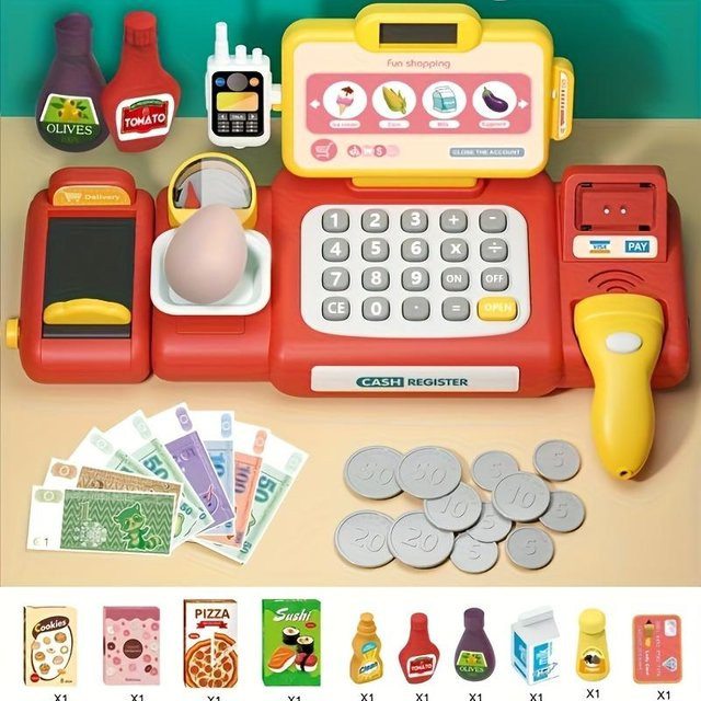 Binchi Outdoor Product Supermarkt Kasse Spielzeug Set, Rollenspiel-Set, ab 3 Jahren - Bild 1