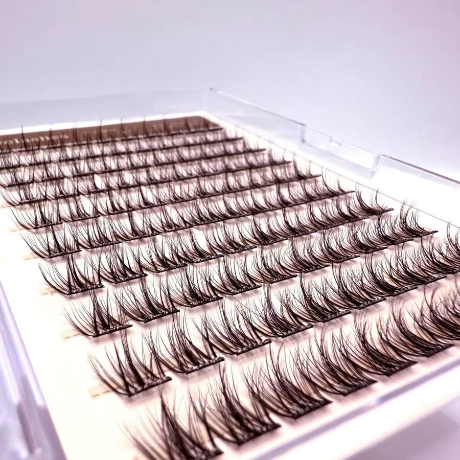 lonzunin Wimperncluster Falsche Wimpern, 10-reihig, selbstklebend - Bild 3