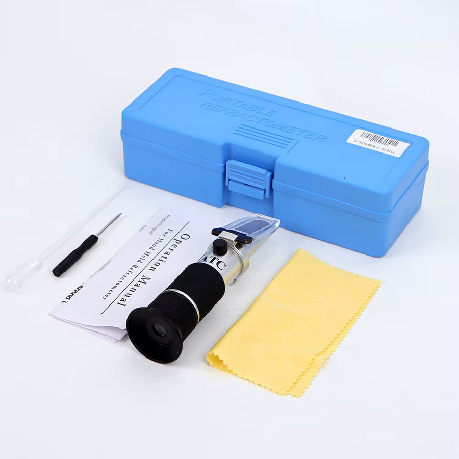JUANJUAN Handheld-Zuckerrefraktometer Brix-Refraktometer zur Messung der Konzentration von 0–50 % für Fruchtsaft und Suppe - Bild 4