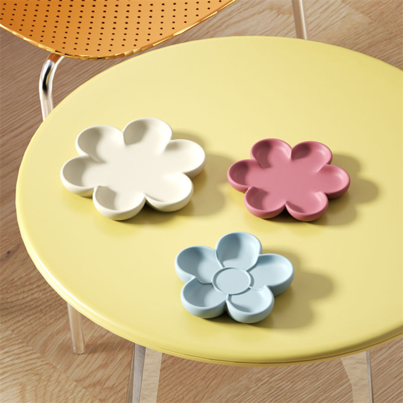Nicole Flora Blossom Silikonform für handgemachte Beton- und Jesmonite-Tabletts mit floralem Design - Bild 1
