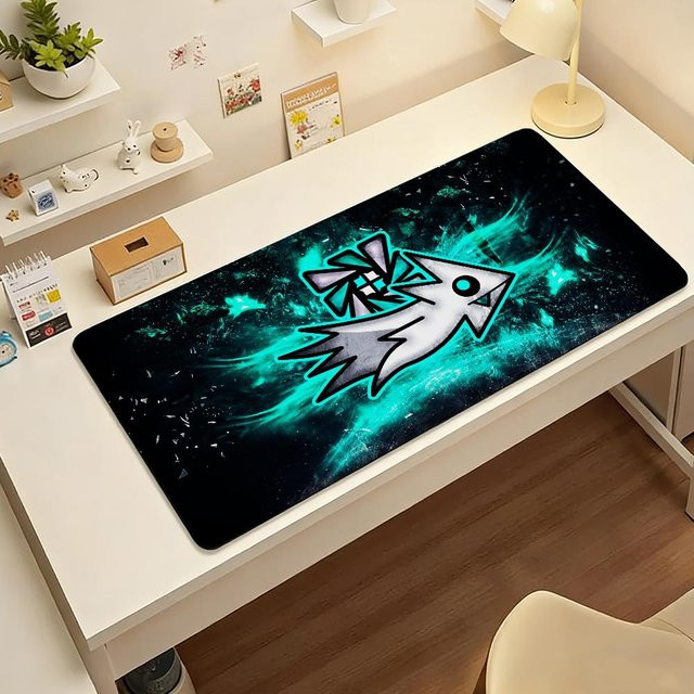 Geometry Dash Mousepad Farren Multicolor, rutschfeste Schreibtischmatte für Gamer, B/T/H: 80 x 40 x 0,2 cm - Bild 1