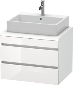 Duravit Waschtischunterschrank DuraStyle in Weiß Hochglanz mit 2 Schubladen, Breite: 70 cm, Tiefe: 54,8 cm, Höhe: 51,2 cm - Bild 1