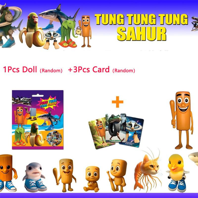 Airun Italienisches Gehirnfäule Blindbeutel Spielzeug Mystery Box Puppe & 3 Kartensets - Bild 2