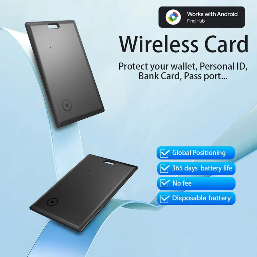 leapii Android Wallet Tracker Card in Schwarz, wasserdichter Tracker für Google Find My Device App, kompatibel mit Android (nicht für iOS oder Huawei) - Bild 3