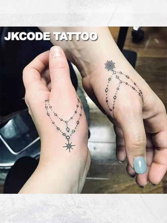 JKCODE TATTOO Minimalistische Kräuter-Finger-Tattoo-Aufkleber, Damen - Bild 5