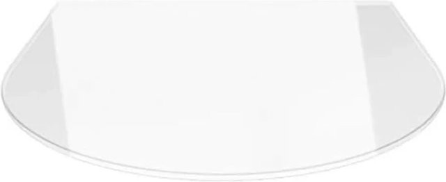 ECOfoxx Funkenschutzplatte aus Glas mit Rundbogen, transparent, Breite: 120 cm, Tiefe: 140 cm - Bild 1
