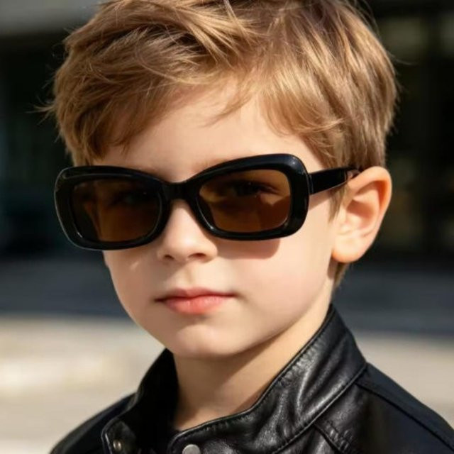 Kunkka coco Kinder-Sonnenbrille, Cat-Eye, Vollrand, Kunststoff, Schwarz - Bild 1