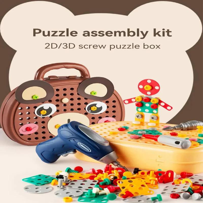 Fashnics Elektrische Bohrmaschine Toolbox Werkzeug Spielzeug 3-6 Jahre - Bild 4