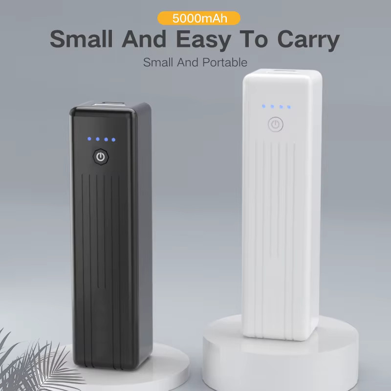 PUJIMAX Powerbank 5000 mAh mit 12 W Schnellladung, tragbarer externer Akku in Schwarz für iPhone, Xiaomi, Huawei und Samsung - Bild 2