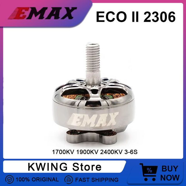 Emax ECOII Serie 2306 Bürstenloser Motor für FPV Racing Drohnen in Silber - Bild 1
