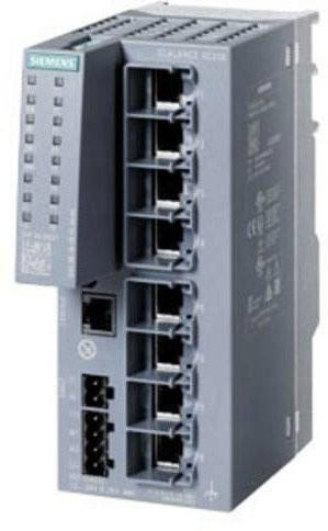 Siemens 6GK5208-0BA00-2AC2 Netzwerk Switch mit Ethernet/LAN und NFC in Grau - Bild 1