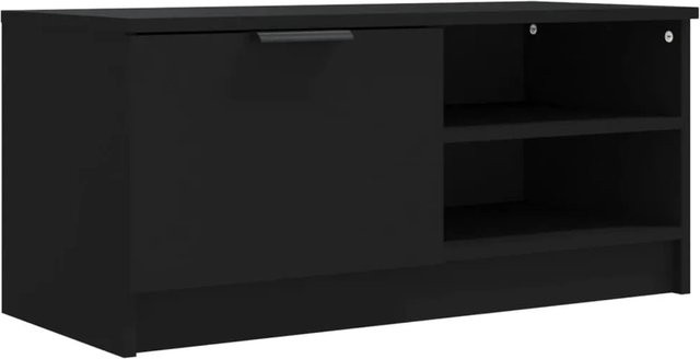 vidaXL TV-Schrank modern in Schwarz aus Holzwerkstoff, B/T/H: 80 x 35 x 36,5 cm - Bild 1