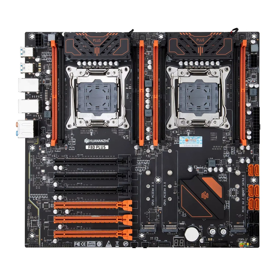 Huananzhi X99 F8D Plus Motherboard-Set in Schwarz mit 2x Intel Xeon E5 26968-3 Prozessoren, 256 GB DDR4 2400 MHz RAM und M.2 NVMe Unterstützung - Bild 2