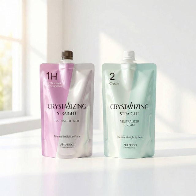 Shiseido Crystallizing Straight H Glättungslösung, 400 ml, Normales Haar - Bild 1
