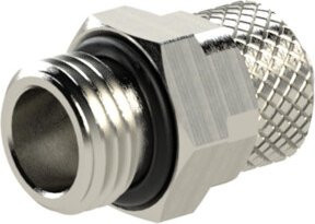 Riegler Value Line Gerade Einschraubverschraubung aus Messing in Silber, G3/8 a., Schlauchanschluss 8/6 mm - Bild 1