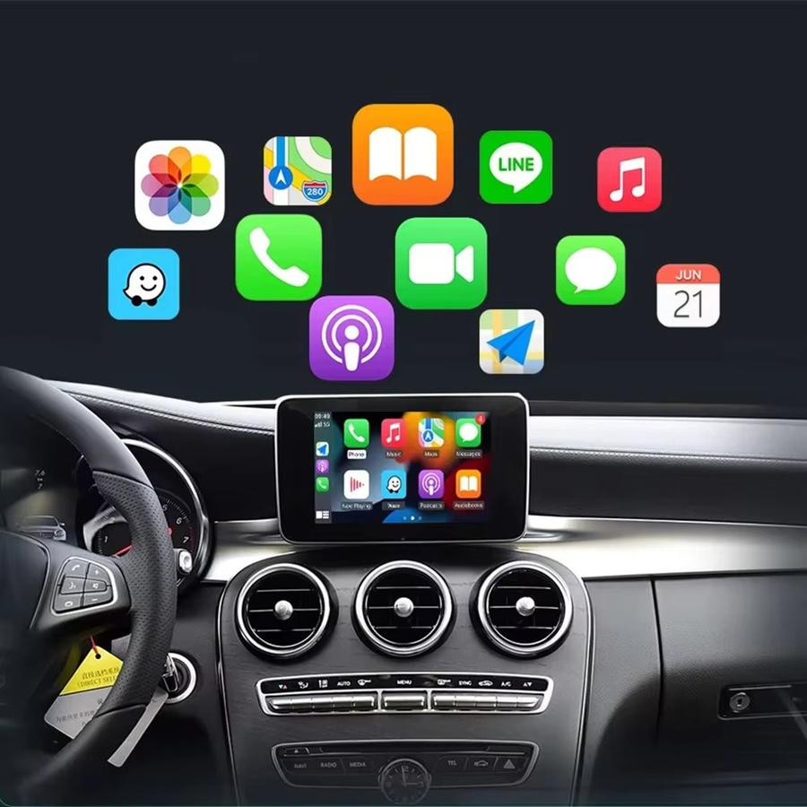 CARABC Wireless Android Auto und Wireless CarPlay Adapter für Mercedes Benz NTG4.5 und NTG5.0, Farbe: Schwarz - Bild 5