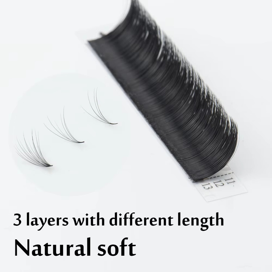 Nagaraku Blossom Bloom Mega Volume Mink Fast Fanning Lashes, Black, Unisex - Bild 3