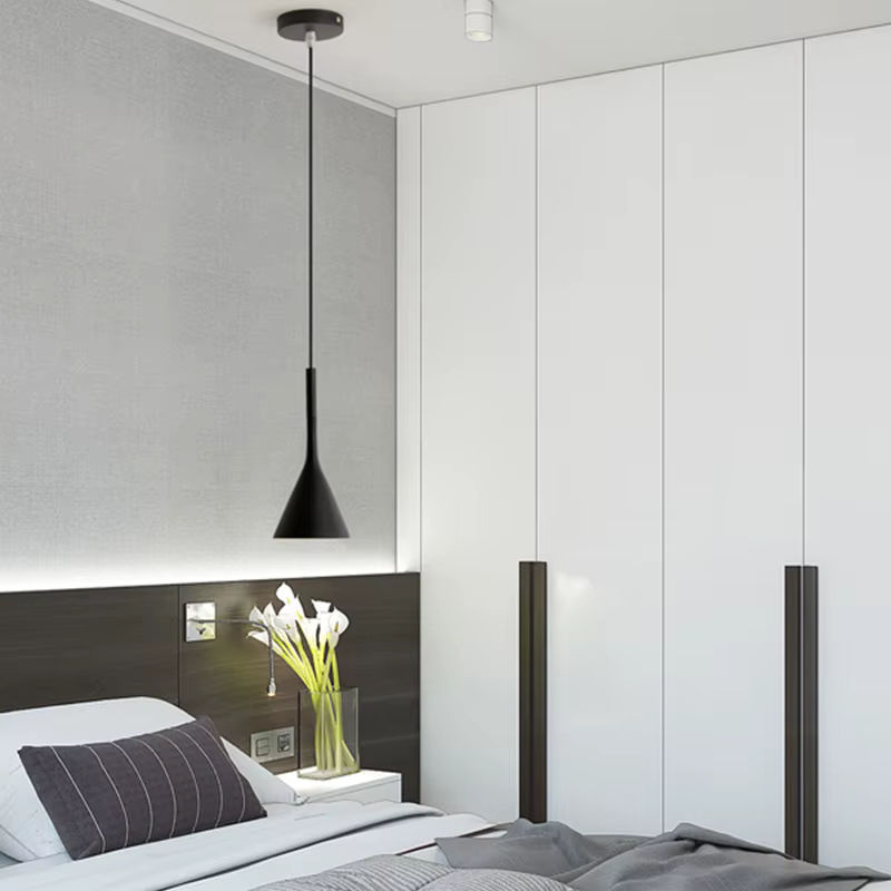 Moderne LED Pendelleuchte aus Aluminium von SANDYHA für Esszimmer, Küche oder Schlafzimmer in Schwarz oder Weiß - Bild 3