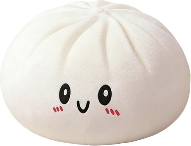 Yiran Health & Beauty Riesenknödel Plüschkissen Weiß als weiches Stofftier und Kuschelbegleiter aus Polyester - Bild 1