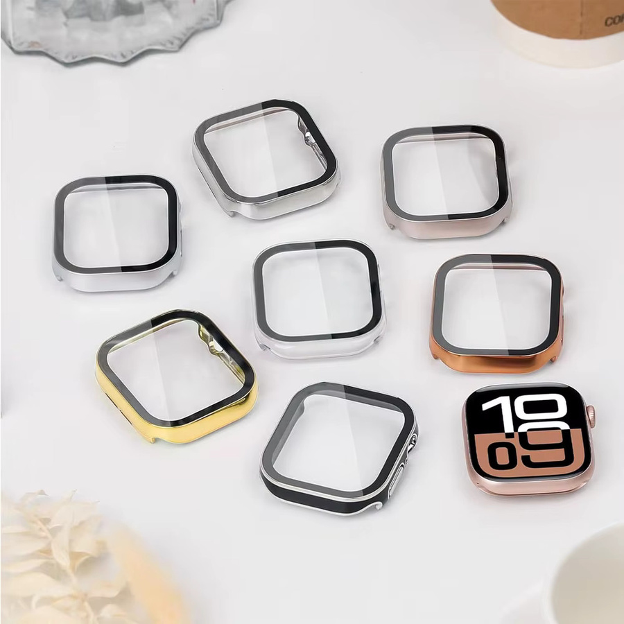 LCAPLE Displayschutzfolie für Apple Watch Case 10 11, gehärtetes Glas, PC-Stoßstangenabdeckung - Bild 4