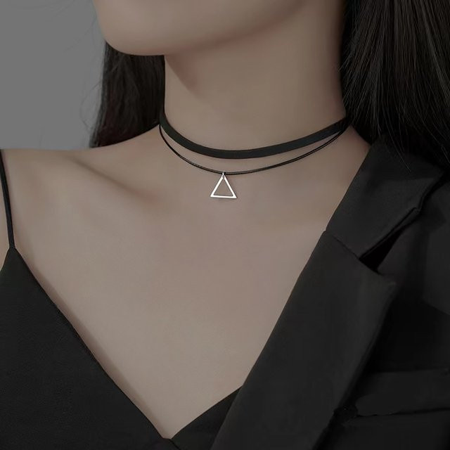 Choker-Halskette Edelstahl, Vintage, Silber, Damen - Bild 1