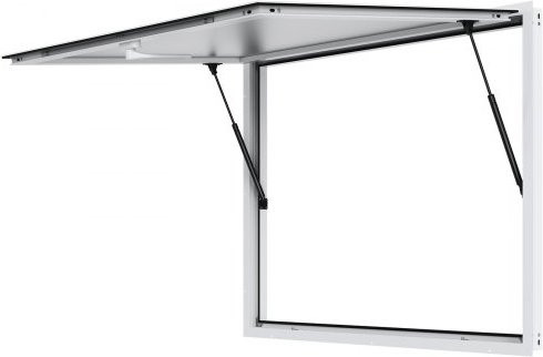 VEVOR Imbissfenster aus Aluminiumlegierung für Imbisswagen und Food Trucks mit Markisentür und Zughaken, B/H: 122 x 91,5 cm - Bild 1