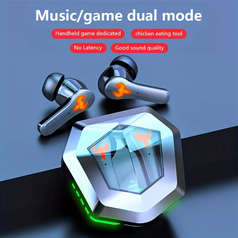 BOOTE TWS Gaming Headset Drahtlose In-Ear-Kopfhörer mit geringer Verzögerung und USB-C Ladecase in Schwarz - Bild 3