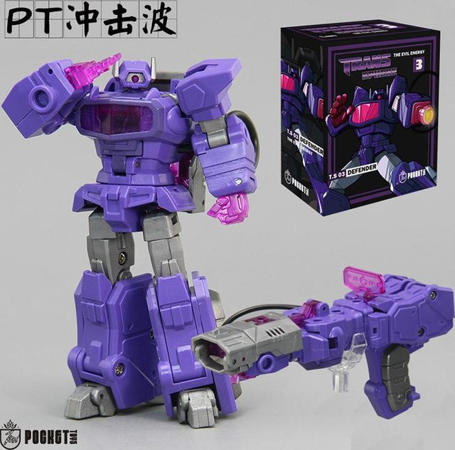 PocketToys Transformation PT-03 Shockwave Soundwave OP Commander, Roboterfiguren, Blau, Lila, ab 3 Jahren - Bild 1