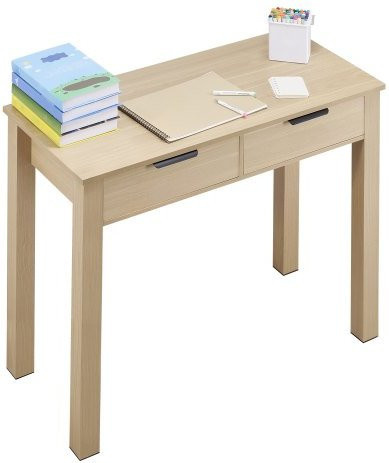 VEVOR Schreibtisch mit Schublade aus MDF in Beige, moderner Arbeitstisch für Kinder und Büro, B/T/H: 75,1 x 39,5 x 45,36 cm - Bild 1