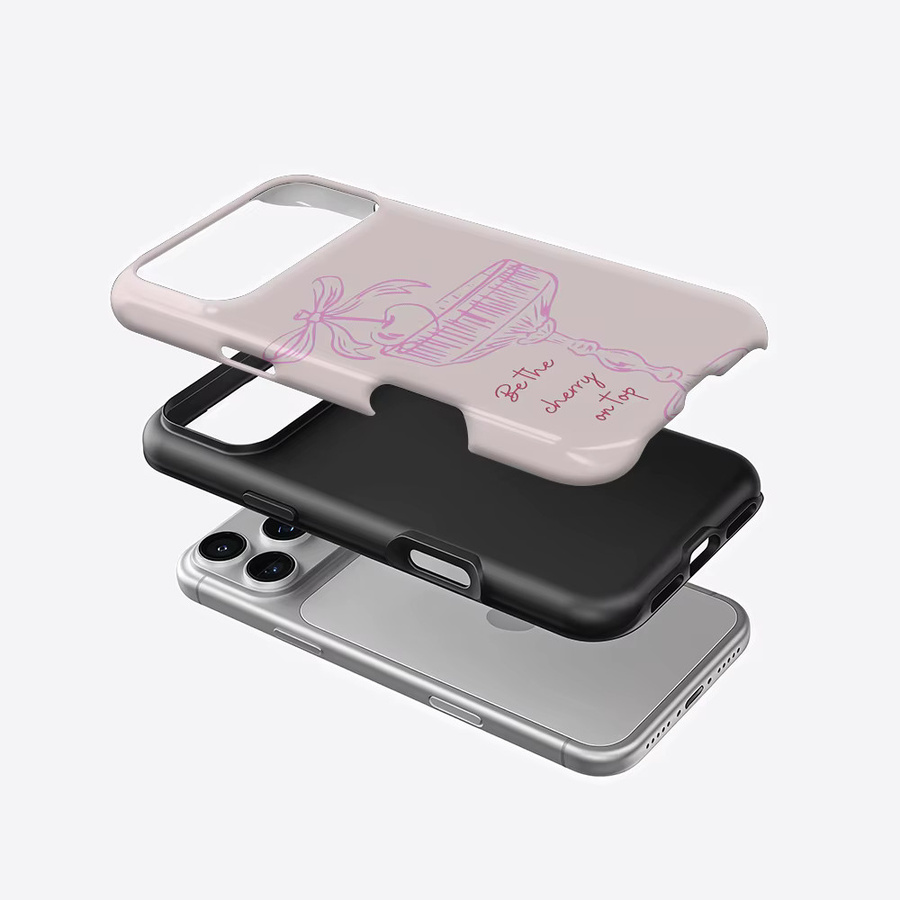 Cherry Toast Robuste Handyhülle für iPhone 17 16 15 14 13 Pro Max Plus mit Magnetfunktion, Pink - Bild 2