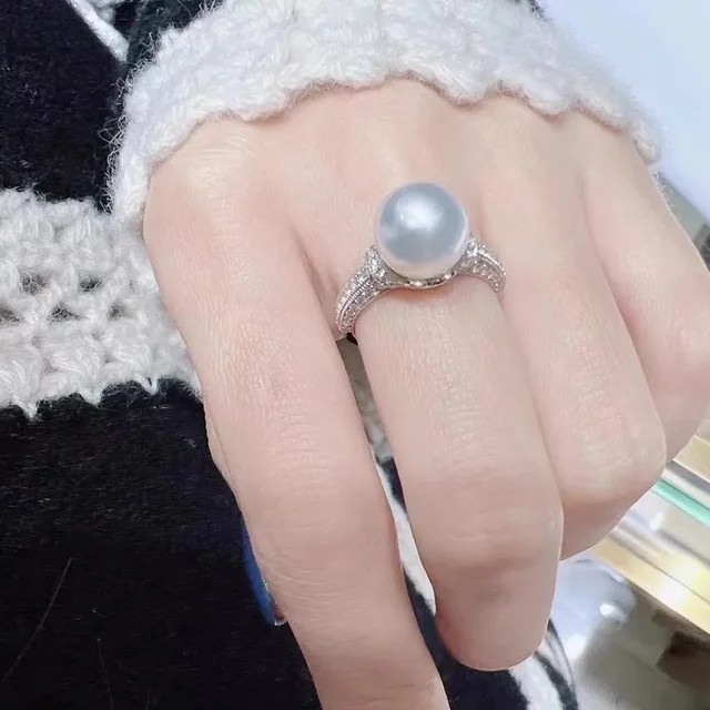 Huitan Ringe, Perle, Zirkonia, Silber, Damen - Bild 1
