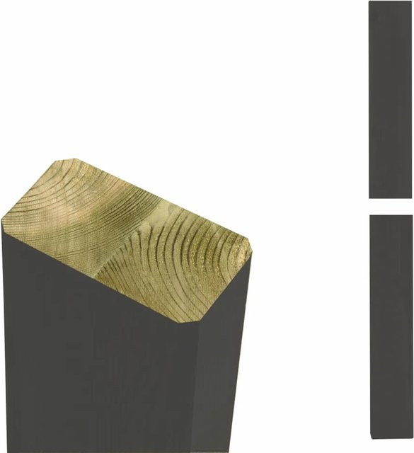 Zaunpfosten Plus aus Kiefer Leimholz in Umbragrau, B/T/H: 4,5 x 9,0 x 238,0 cm - Bild 1