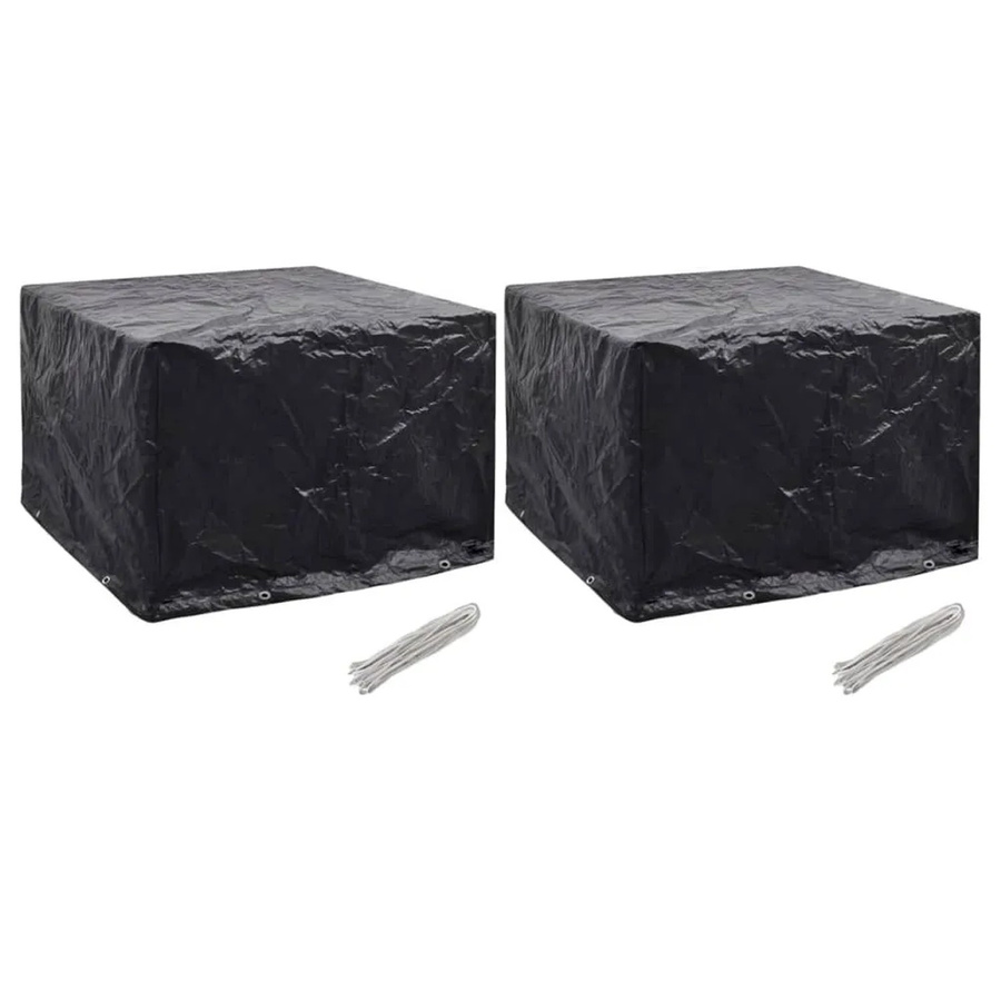 vidaXL Gartenmöbel-Abdeckungen 2er-Set mit 8 Ösen, B/T/H: 122 x 112 x 98 cm - Bild 2