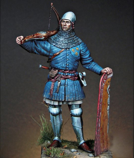 GK Ancient Wars Französischer Armbrustmann, Resin-Modellfigur, 1/24, unmontierter und unbemalter Bausatz - Bild 1
